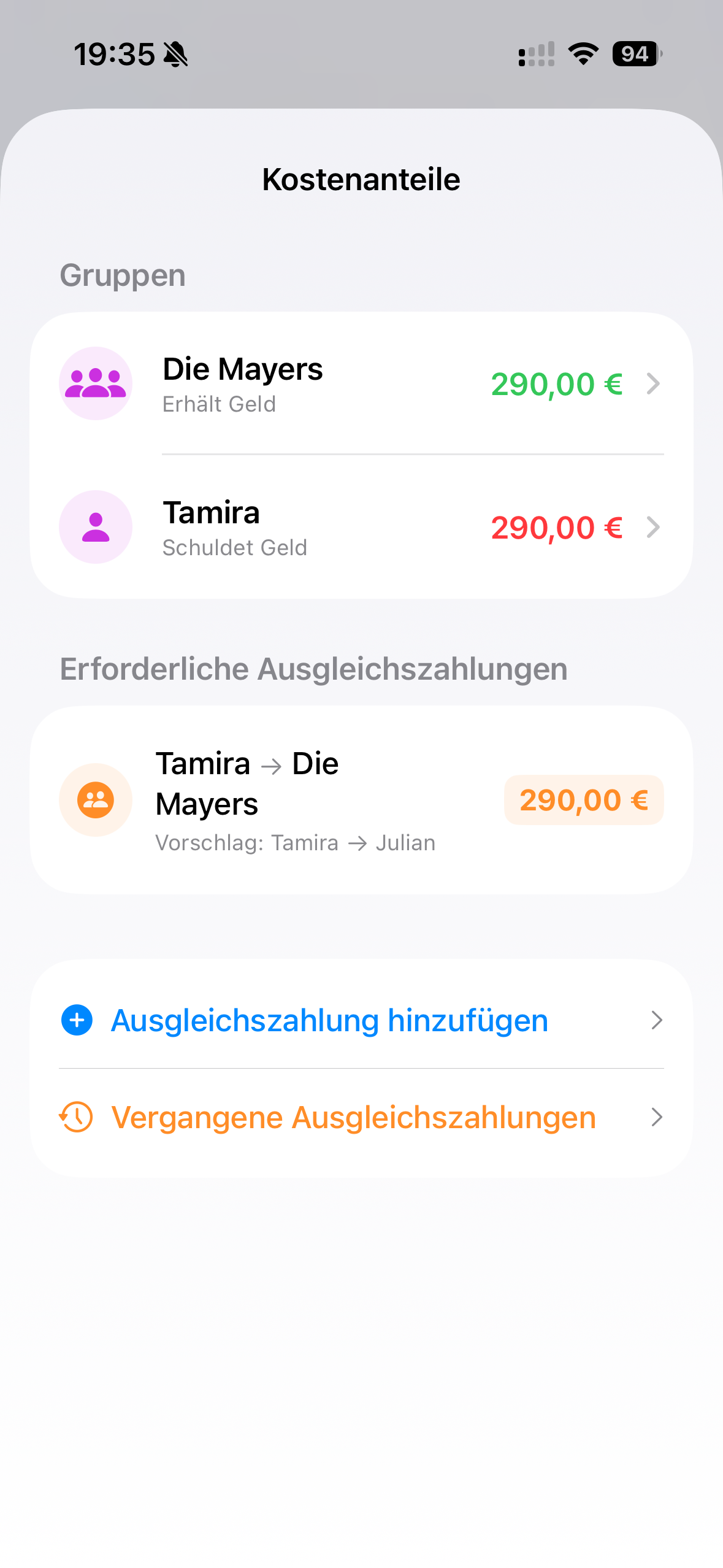 Cost Splitting